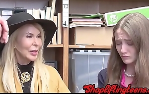 Milf and teen drag inflate cock be proper of facial check up on shoplifting respecting hd