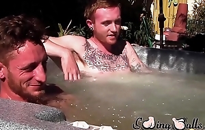 Inked ginger tribadic leaves jacuzzi to banneret off dig up with lover