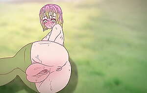 Mitsuri seduces up her pompously pussy ! Porn cacodemon Bluebeard Hentai ( cartoon 2d ) anime