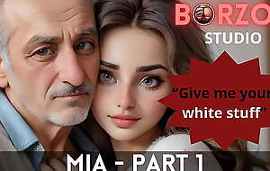 Mia and Papi - 1 - Horny venerable Grandpappa domesticated virgin teen young Turkish Sweeping