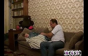 Real father and little one homemade sextape