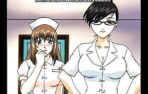Cute manga nurse drilled at bottom the floor