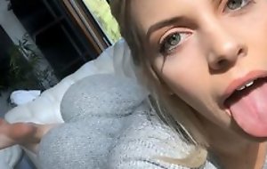 Hot blonde Irish colleen loves spastic cock of clear the way off, doing great blowjob, fukcing less hardcore ssex personate coupled with having debauched orgasm